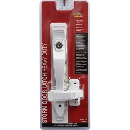 Heavy Duty Zinc Push Button Keyed Latch, White